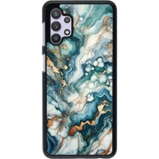 Coque Samsung Galaxy A32 5G - Marbre Vert Bleu Doré