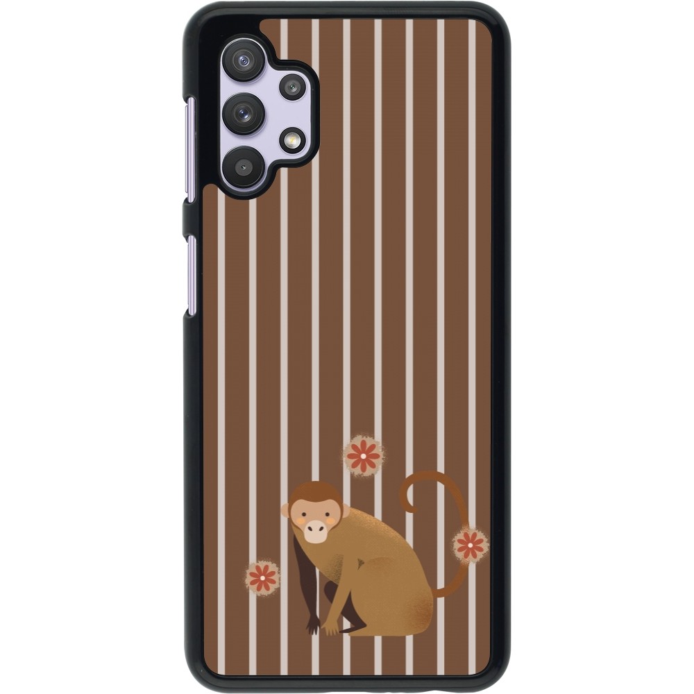 Samsung Galaxy A32 5G Case Hülle - Monkey with stripes