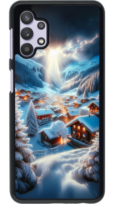 Samsung Galaxy A32 5G Case Hülle - Berg Schnee Licht