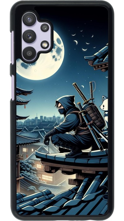 Coque Samsung Galaxy A32 5G - Ninja sous la lune