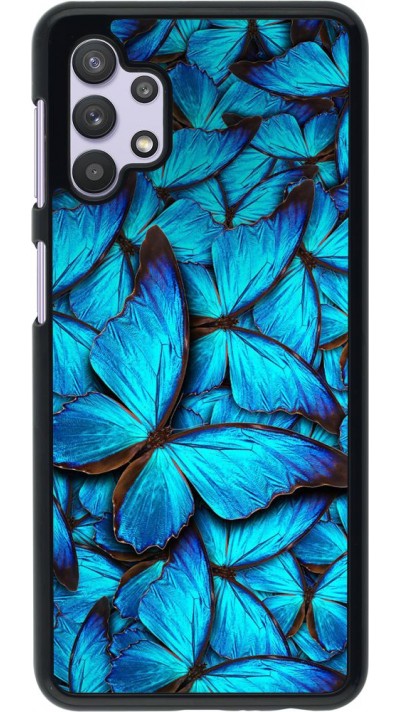 Coque Samsung Galaxy A32 5G - Papillon - Bleu