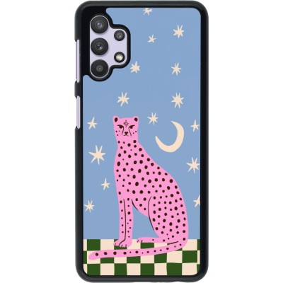 Coque Samsung Galaxy A32 5G - Pink leopard with stars 2026