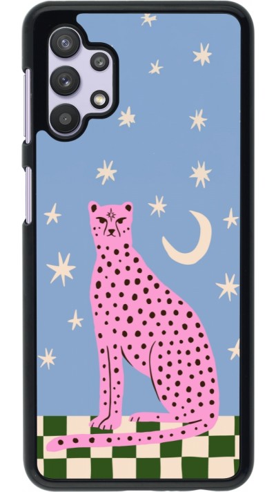 Coque Samsung Galaxy A32 5G - Pink leopard with stars 2026