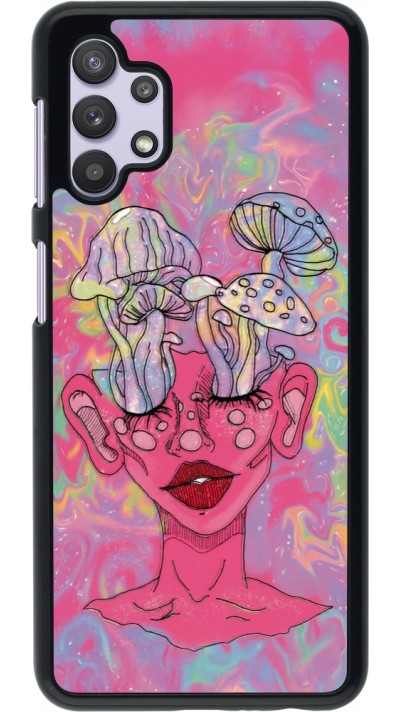 Samsung Galaxy A32 5G Case Hülle - Psychedelic pink mushroom