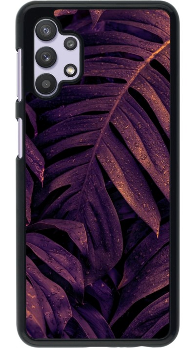 Samsung Galaxy A32 5G Case Hülle - Purple Light Leaves