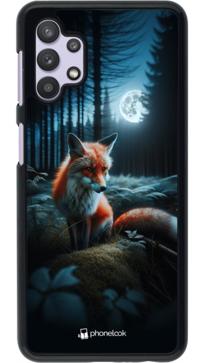 Coque Samsung Galaxy A32 5G - Renard lune forêt