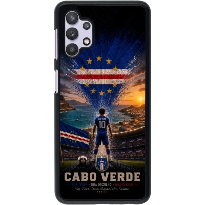 Samsung Galaxy A32 5G Case Hülle - Fussball Kap Verde splash 2026