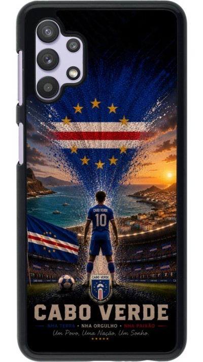 Samsung Galaxy A32 5G Case Hülle - Fussball Kap Verde splash 2026