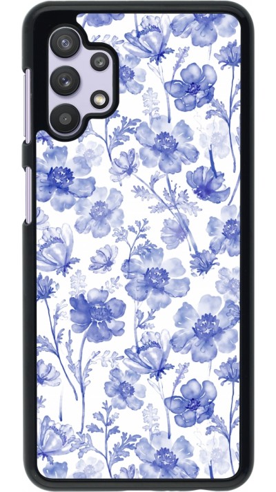 Coque Samsung Galaxy A32 5G - Spring 23 watercolor blue flowers