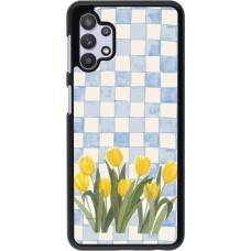 Coque Samsung Galaxy A32 5G - Blue vichy tulips 2026