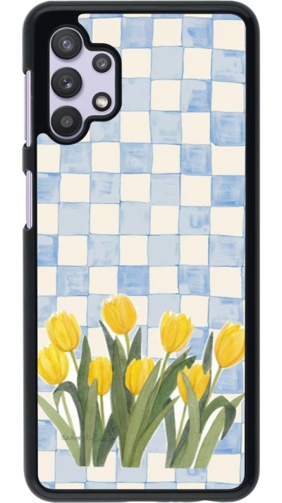 Coque Samsung Galaxy A32 5G - Blue vichy tulips 2026