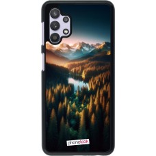Samsung Galaxy A32 5G Case Hülle - Sonnenuntergang Waldsee