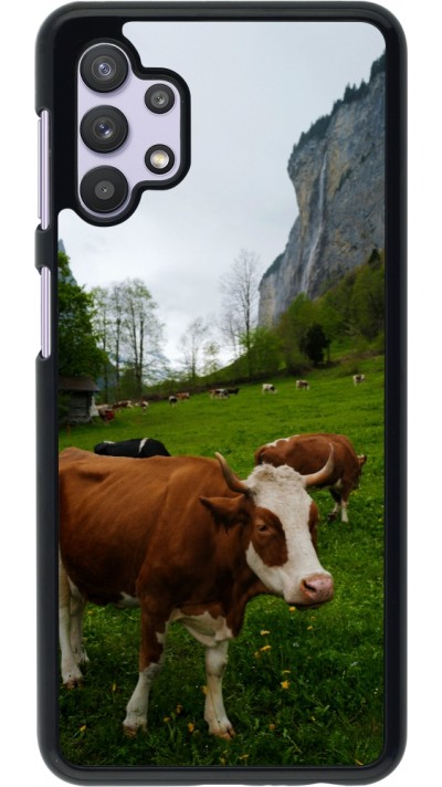 Samsung Galaxy A32 5G Case Hülle -  Nationalfeiertag Schweiz Kühe
