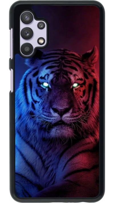 Coque Samsung Galaxy A32 5G - Tiger Blue Red