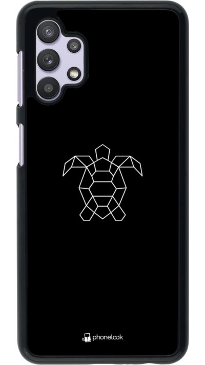 Hülle Samsung Galaxy A32 5G - Turtles lines on black