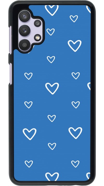 Coque Samsung Galaxy A32 5G - Valentine 2023 blue hearts