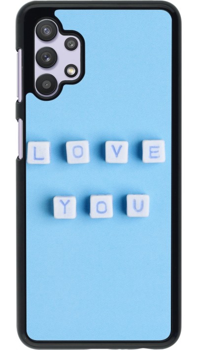 Coque Samsung Galaxy A32 5G - Valentine 2023 blue love you