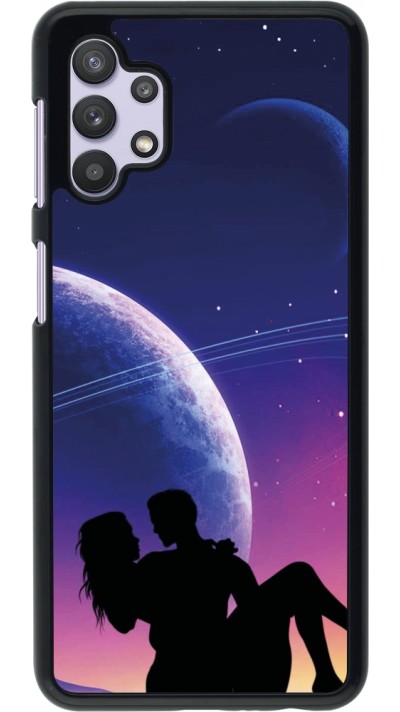 Coque Samsung Galaxy A32 5G - Valentine 2023 couple love to the moon