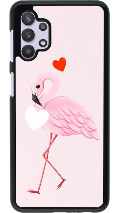 Coque Samsung Galaxy A32 5G - Valentine 2023 flamingo hearts