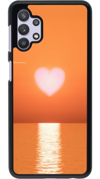 Coque Samsung Galaxy A32 5G - Valentine 2023 heart orange sea