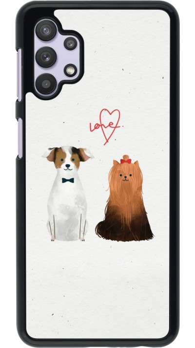 Coque Samsung Galaxy A32 5G - Valentine 2023 love dogs
