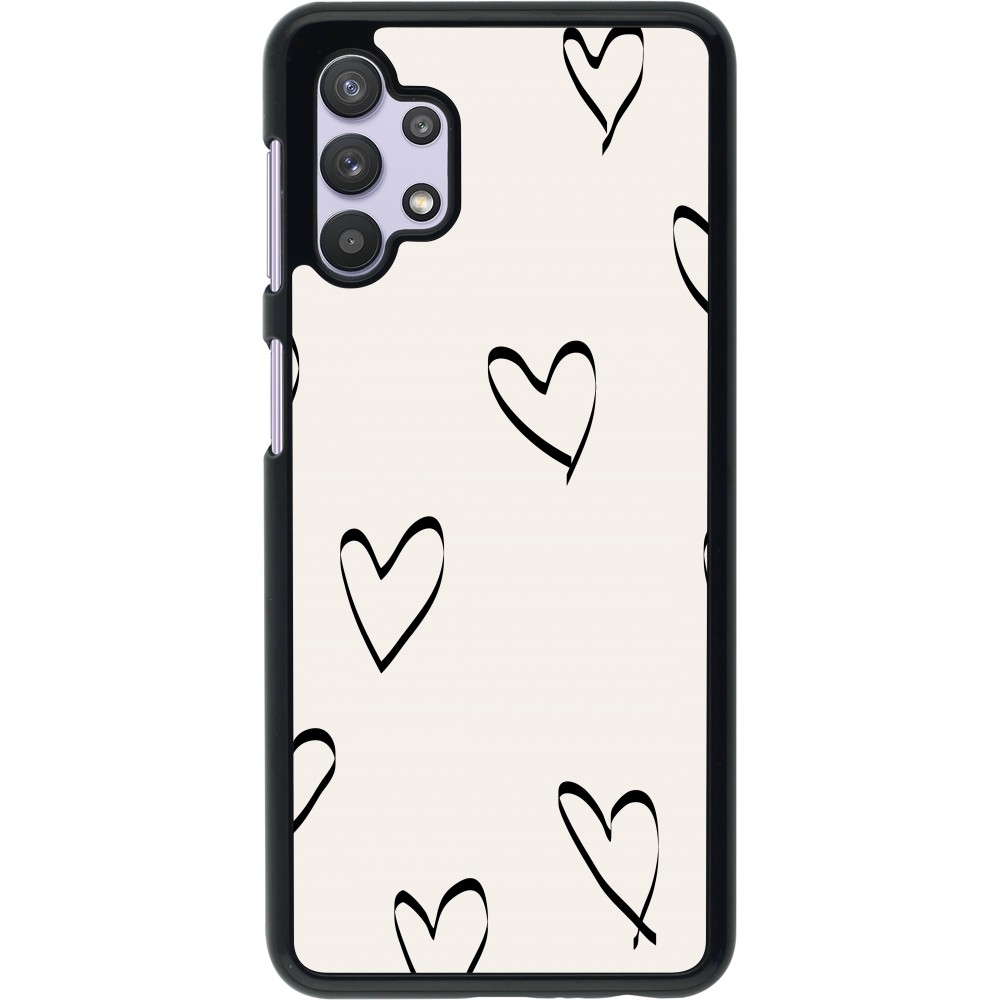 Coque Samsung Galaxy A32 5G - Valentine 2023 minimalist hearts