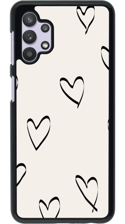 Coque Samsung Galaxy A32 5G - Valentine 2023 minimalist hearts