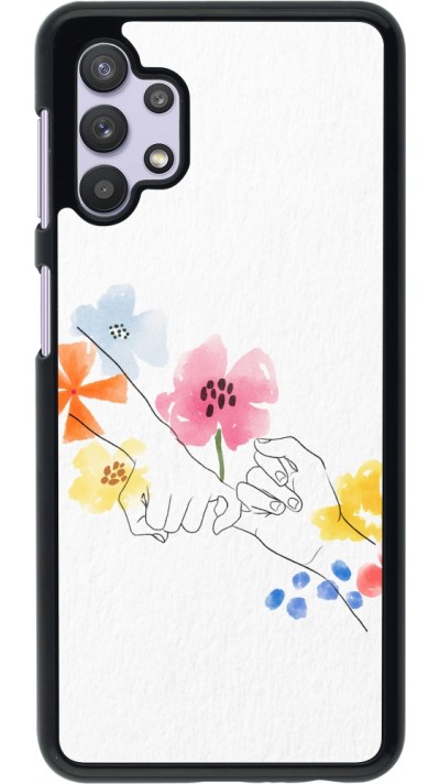 Coque Samsung Galaxy A32 5G - Valentine 2023 pinky promess flowers