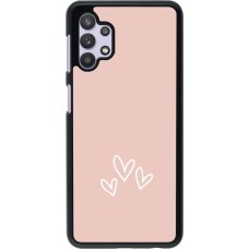 Samsung Galaxy A32 5G Case Hülle - Valentine 2023 three minimalist hearts