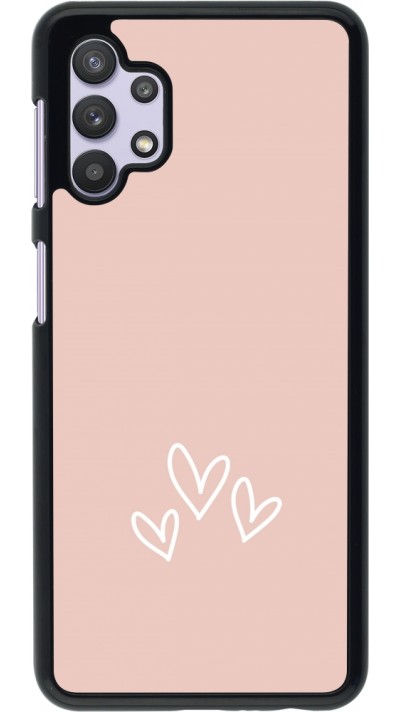 Coque Samsung Galaxy A32 5G - Valentine 2023 three minimalist hearts