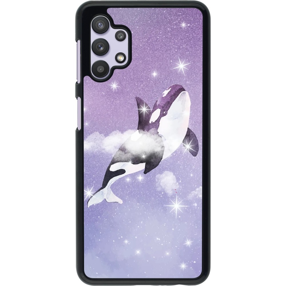 Coque Samsung Galaxy A32 5G - Whale in sparking stars