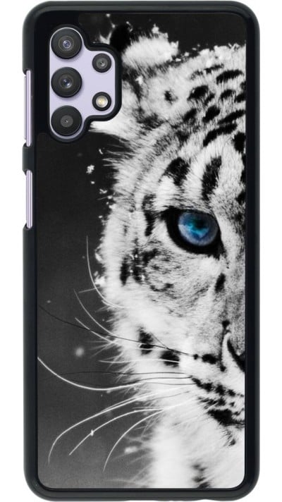 Coque Samsung Galaxy A32 5G - White tiger blue eye