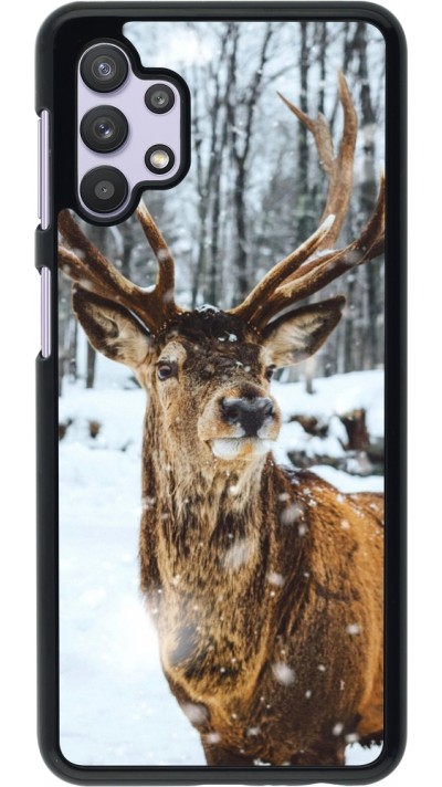 Coque Samsung Galaxy A32 5G - Winter 22 Cerf sous la neige