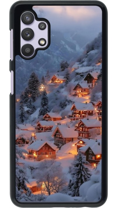 Samsung Galaxy A32 5G Case Hülle - Winter 25 Winter snowy village