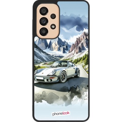 Coque Samsung Galaxy A33 5G - Silicone rigide noir Porsche 911 Mountain Watercolor