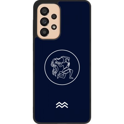 Coque Samsung Galaxy A33 5G - Silicone rigide noir Astrologie Verseau