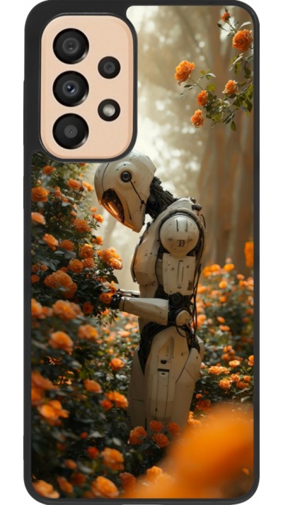 Samsung Galaxy A33 5G Case Hülle - Silikon schwarz Astronaut flowers 2025