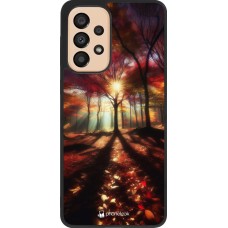Samsung Galaxy A33 5G Case Hülle - Silikon schwarz Herbstlicher goldener Glanz