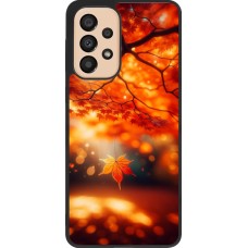Samsung Galaxy A33 5G Case Hülle - Silikon schwarz Herbst Magisch Orange