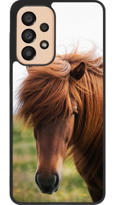 Coque Samsung Galaxy A33 5G - Silicone rigide noir Autumn 22 horse in the wind