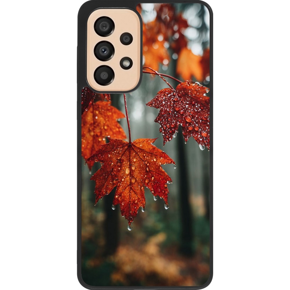 Coque Samsung Galaxy A33 5G - Silicone rigide noir Autumn 25 Rain