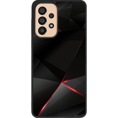 Coque Samsung Galaxy A33 5G - Silicone rigide noir Black Red Lines