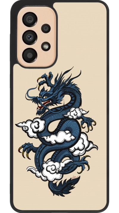Coque Samsung Galaxy A33 5G - Silicone rigide noir Blue Dragon Tattoo