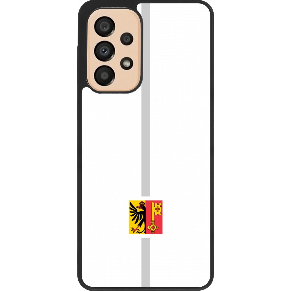 Samsung Galaxy A33 5G Case Hülle - Silikon schwarz Kanton GE weiss
