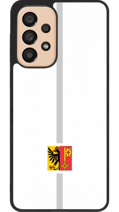 Samsung Galaxy A33 5G Case Hülle - Silikon schwarz Kanton GE weiss