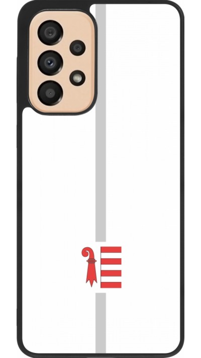 Samsung Galaxy A33 5G Case Hülle - Silikon schwarz Kanton JU weiss