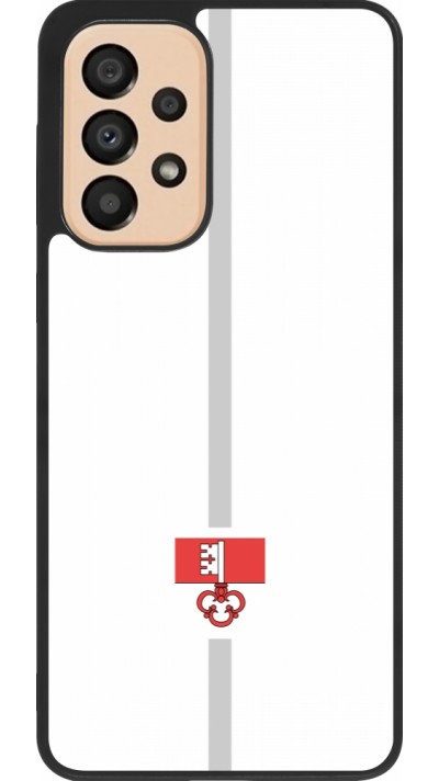 Samsung Galaxy A33 5G Case Hülle - Silikon schwarz Kanton OW weiss