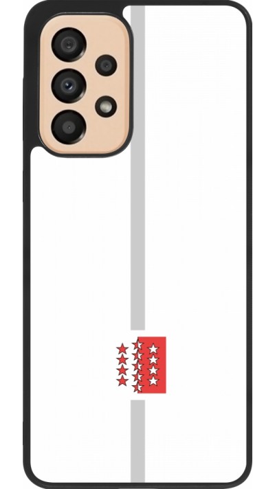 Samsung Galaxy A33 5G Case Hülle - Silikon schwarz Kanton VS weiss