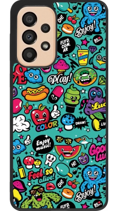 Coque Samsung Galaxy A33 5G - Silicone rigide noir Cartoons old school