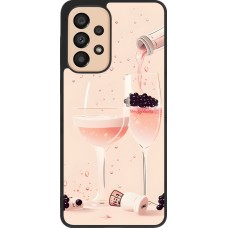 Samsung Galaxy A33 5G Case Hülle - Silikon schwarz Champagne Pouring Pink